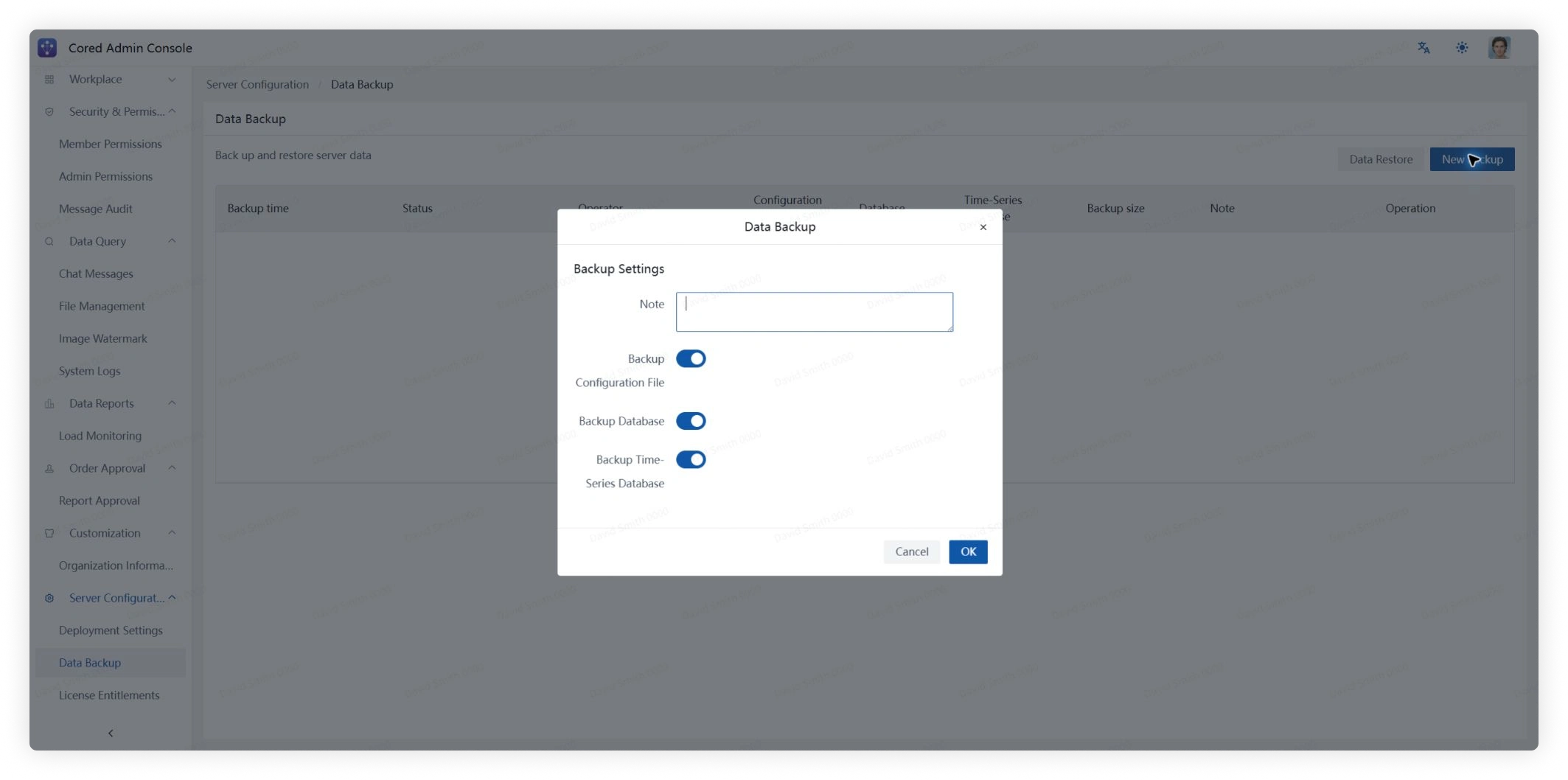 Create Backup
