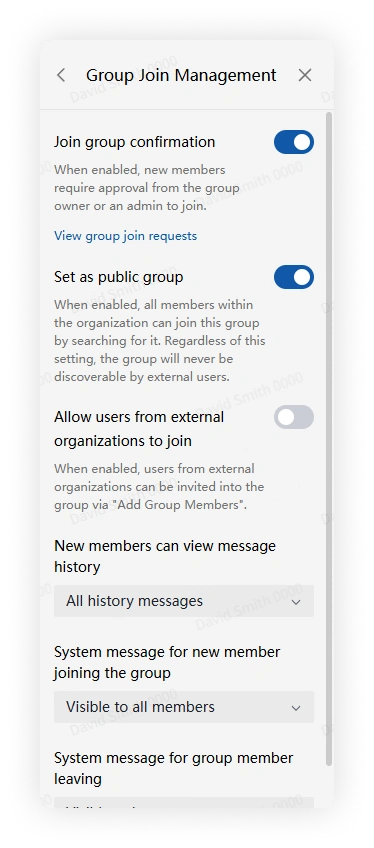 Enable Join Confirmation