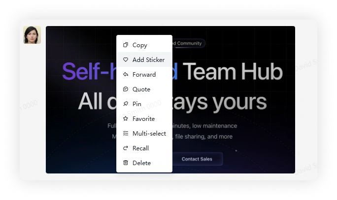 Add Sticker from Image Message