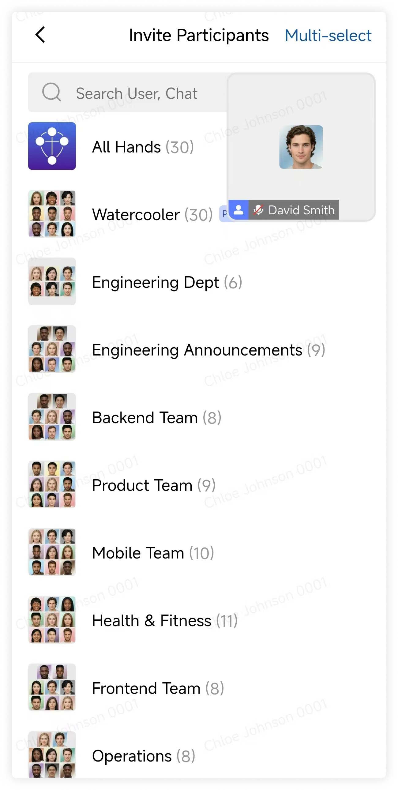 Confirm Invite in Participant Panel