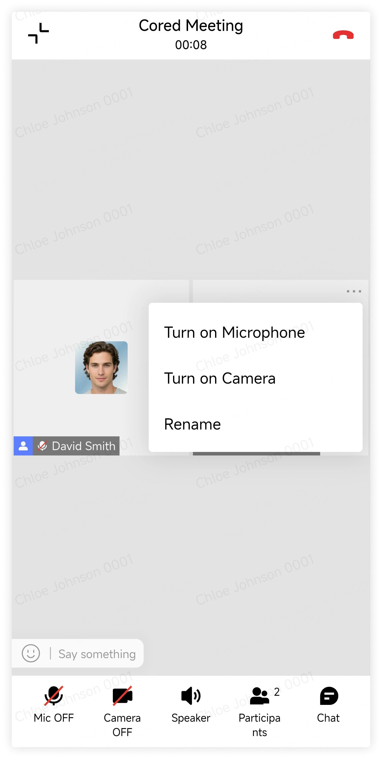 Manage Participant from Meeting